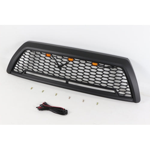 Black Front Grille Fits For Toyota 4 Runner 2006-2009 Honeycomb Grill with Light