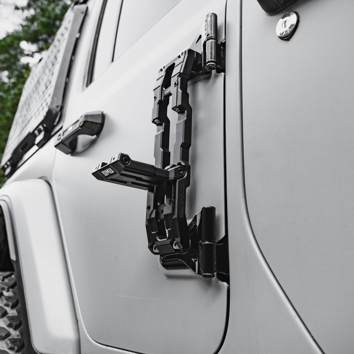 OMU Genesis Series Door Hinge Step Aluminum Folding Foot Pedal for Jeep Wrangler JK JL JT