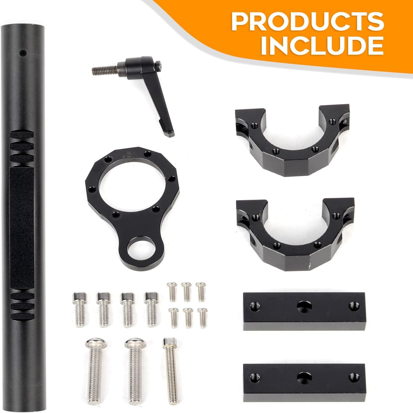 Antenna Mount & Tailgate Hinge Mount Single Flag Compatible with Ford Bronco 2021 2022, Aluminum, No Drilling(Black)
