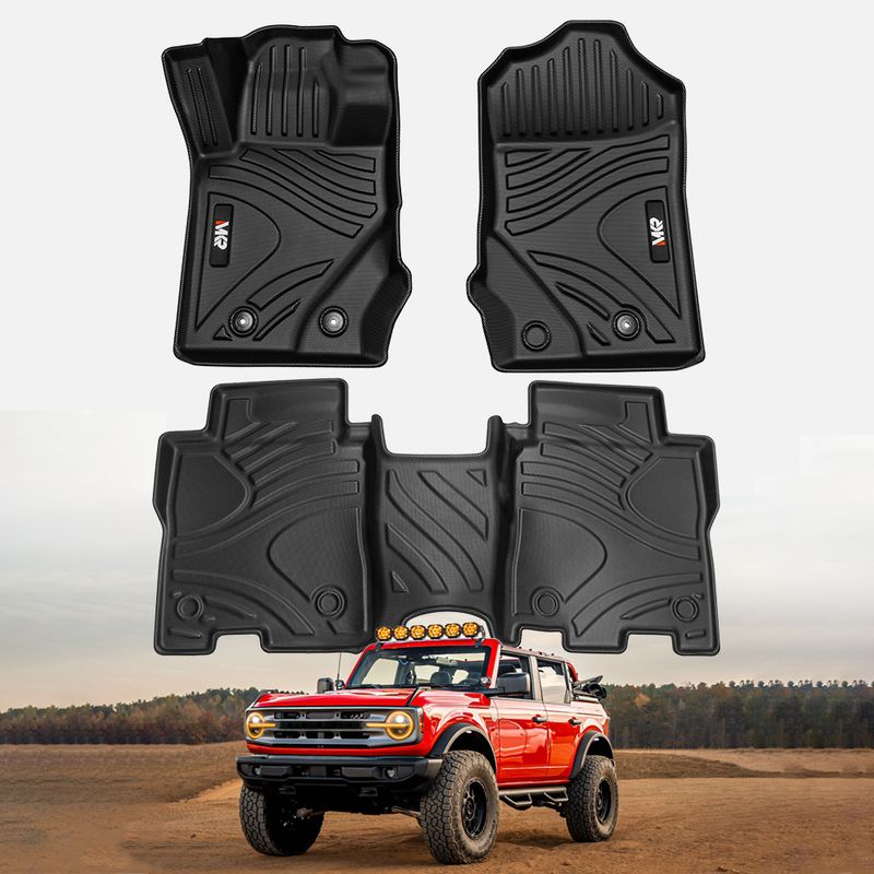 MKR Car Floor Mats For 2021-2024 Ford Bronco 4-Door (Not Fit Bronco Sport)