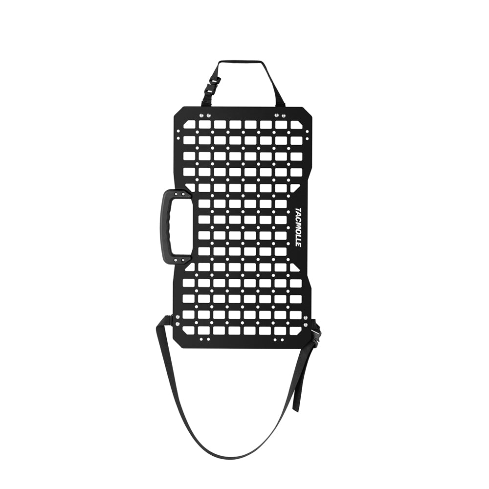 Portable Rigid MOLLE Panel with Handle, Tactical Car Back Seat Organizer, Heavy-Duty Modular Storage Solution for Vehicles, Universal MOLLE Panels for Car and Truck Organization Rack