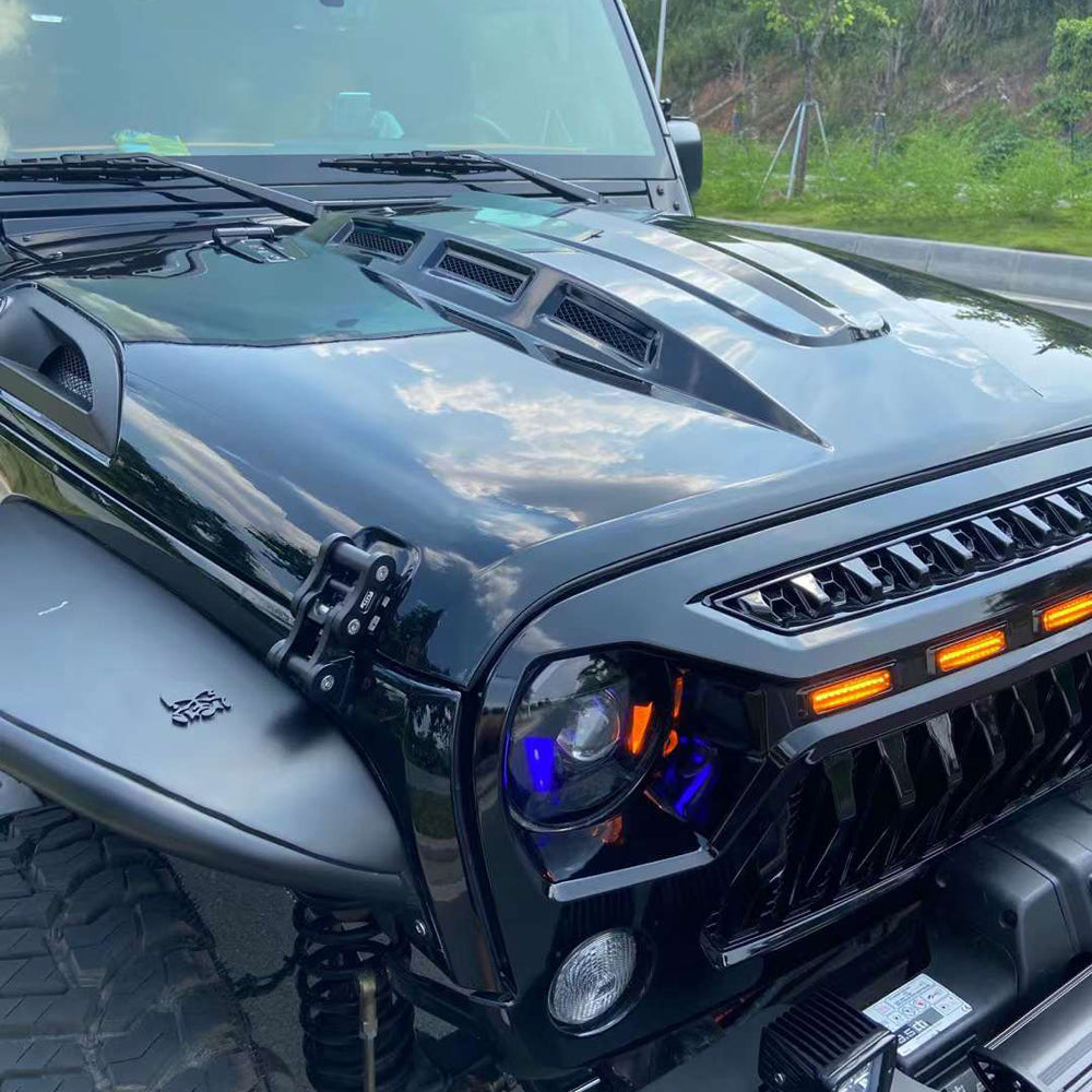 The Avenger Style Replacement Hood Compatible with 2007-2017 Wrangler JK JKU Unlimited Rubicon