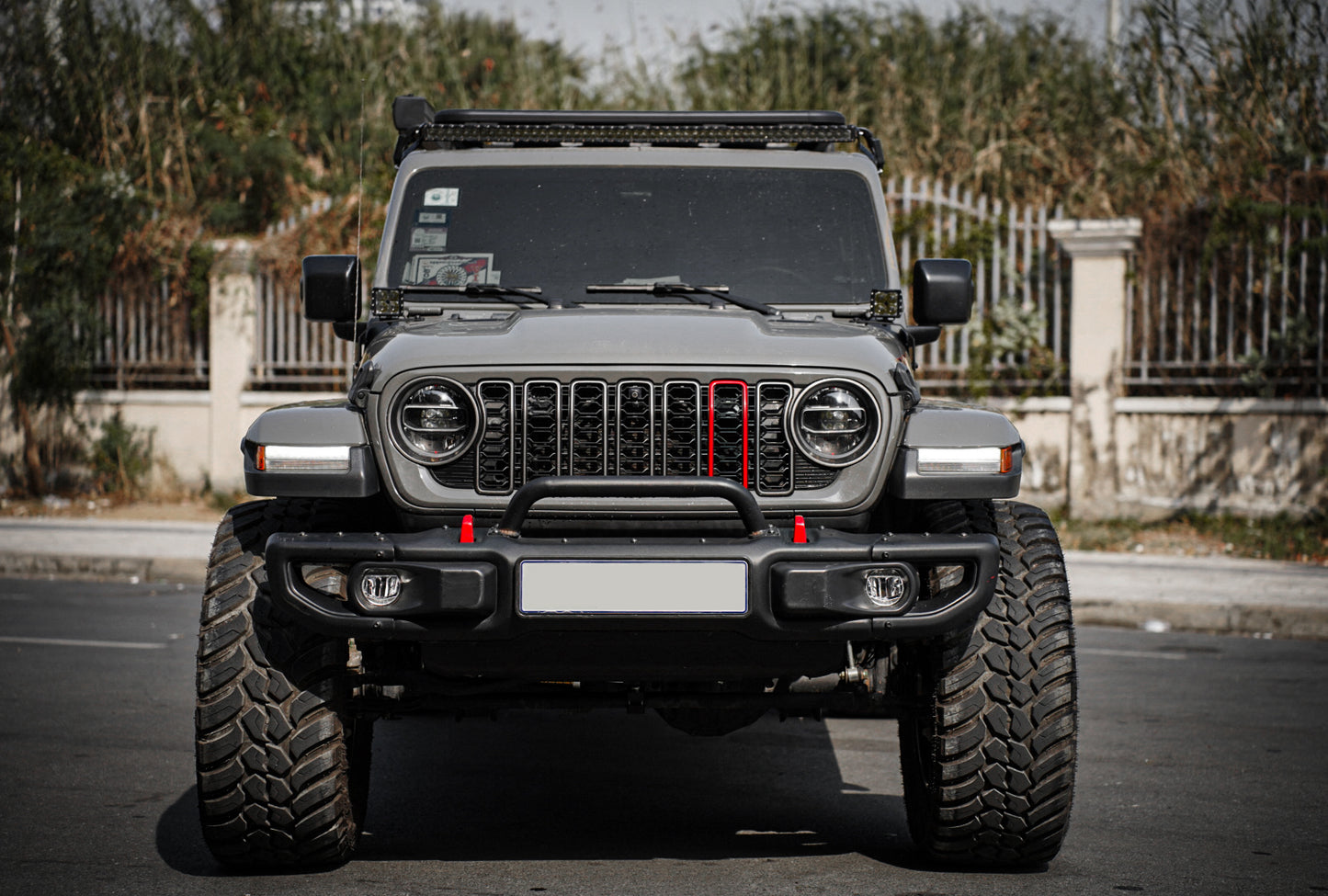 New Grille For Jeep Wrangler JL 2024 Car Mesh Accessories Offroad Parts With Camera Location