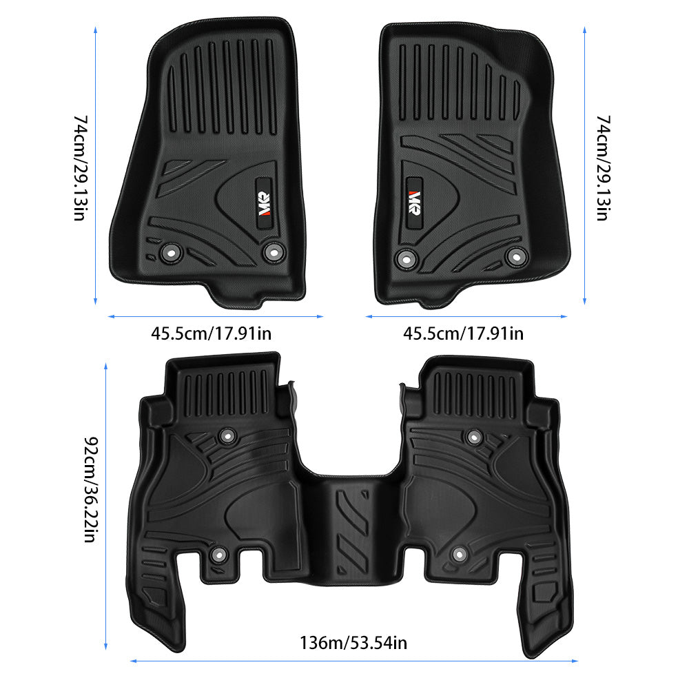 MKR Car Floor Mats for 18-25 Jeep Wrangler JL Unlimited 4 Door Only (Not Fit for JK or 4XE)
