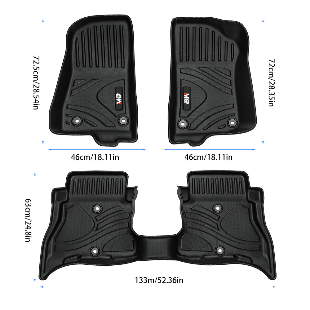 MKR Car Floor Mats For 2021-2024 Jeep Wrangler JL Unlimited 4XE Door