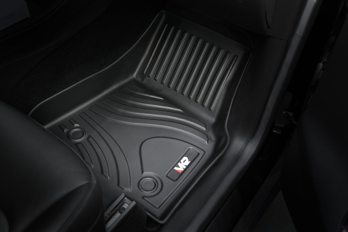 MKR Floor Mats & Cargo Liners for Tesla Model Y 5-Seat 2021-2022-100% Eco-Friendly - All Weather TPE Cargo Liner Trunk Accessories, Set of 6 Mats (Not Fit 7-Seat)