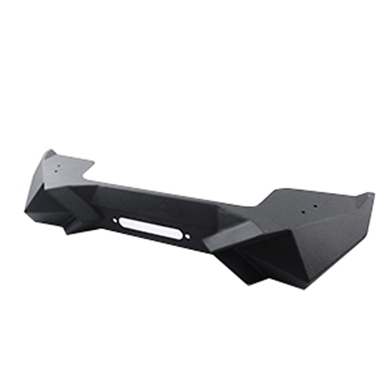 Heavy-Duty Front Bumper with Winch Plate for Wrangler JK (2007-2018)JL - Robust Black Textured Manganese Steel Construction, Ideal for On and Off-Road Adventures