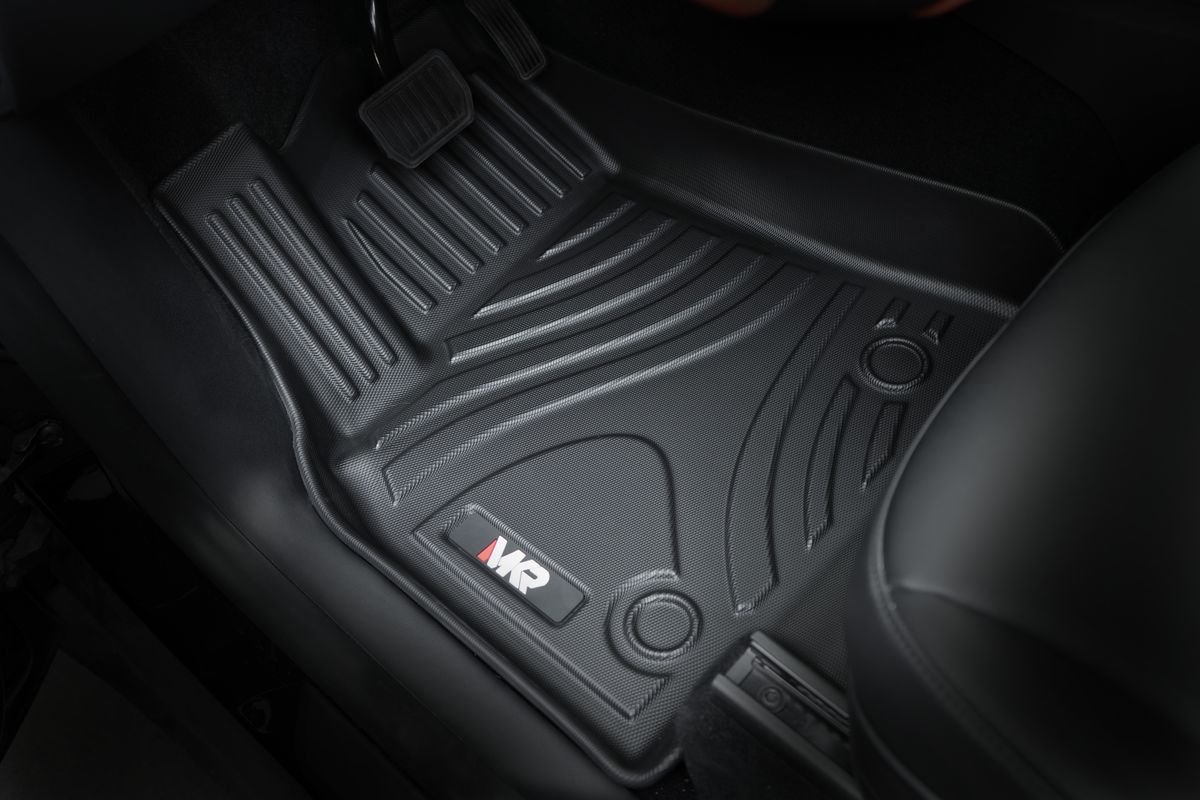MKR Floor Mats & Cargo Liners for Tesla Model Y 5-Seat 2021-2022-100% Eco-Friendly - All Weather TPE Cargo Liner Trunk Accessories, Set of 6 Mats (Not Fit 7-Seat)