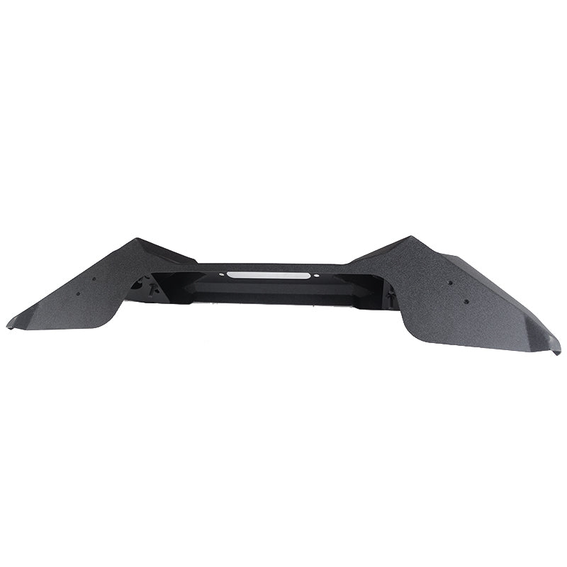 Heavy-Duty Front Bumper with Winch Plate for Wrangler JK (2007-2018)JL - Robust Black Textured Manganese Steel Construction, Ideal for On and Off-Road Adventures