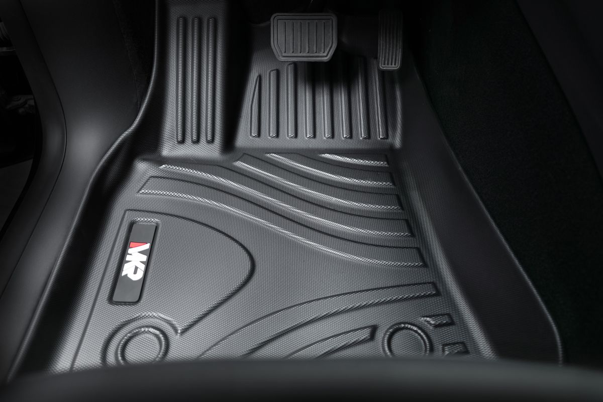 MKR Floor Mats & Cargo Liners for Tesla Model Y 5-Seat 2021-2022-100% Eco-Friendly - All Weather TPE Cargo Liner Trunk Accessories, Set of 6 Mats (Not Fit 7-Seat)