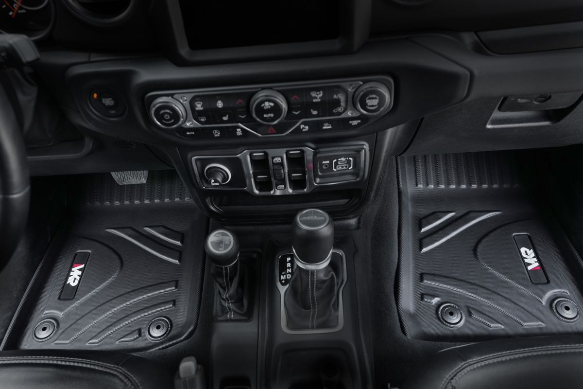 Floor Mats for Jeep Gladiator 2020-2024 All Weather TPE Custom Fit Car Mats Floor Liners 1st & 2nd Row Black