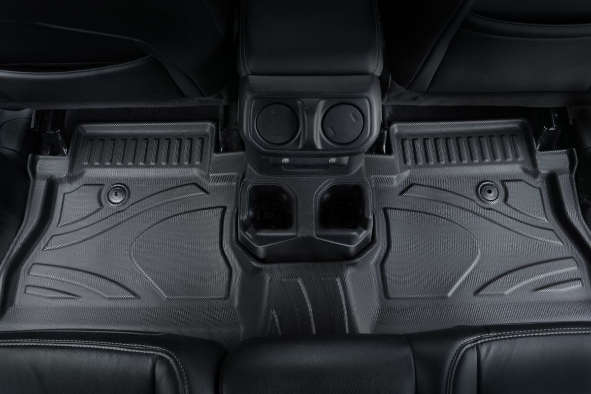 Floor Mats for Jeep Gladiator 2020-2024 All Weather TPE Custom Fit Car Mats Floor Liners 1st & 2nd Row Black