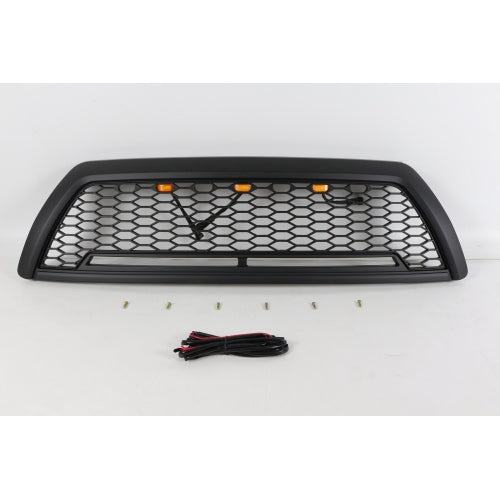 Black Front Grille Fits For Toyota 4 Runner 2006-2009 Honeycomb Grill with Light