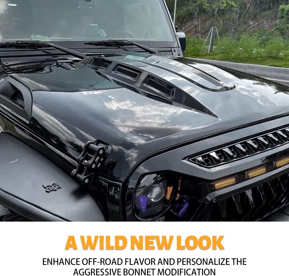 The Avenger Style Replacement Hood Compatible with 2007-2017 Wrangler JK JKU Unlimited Rubicon