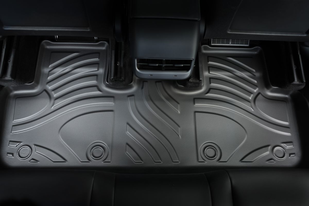 MKR Floor Mats & Cargo Liners for Tesla Model Y 5-Seat 2021-2022-100% Eco-Friendly - All Weather TPE Cargo Liner Trunk Accessories, Set of 6 Mats (Not Fit 7-Seat)