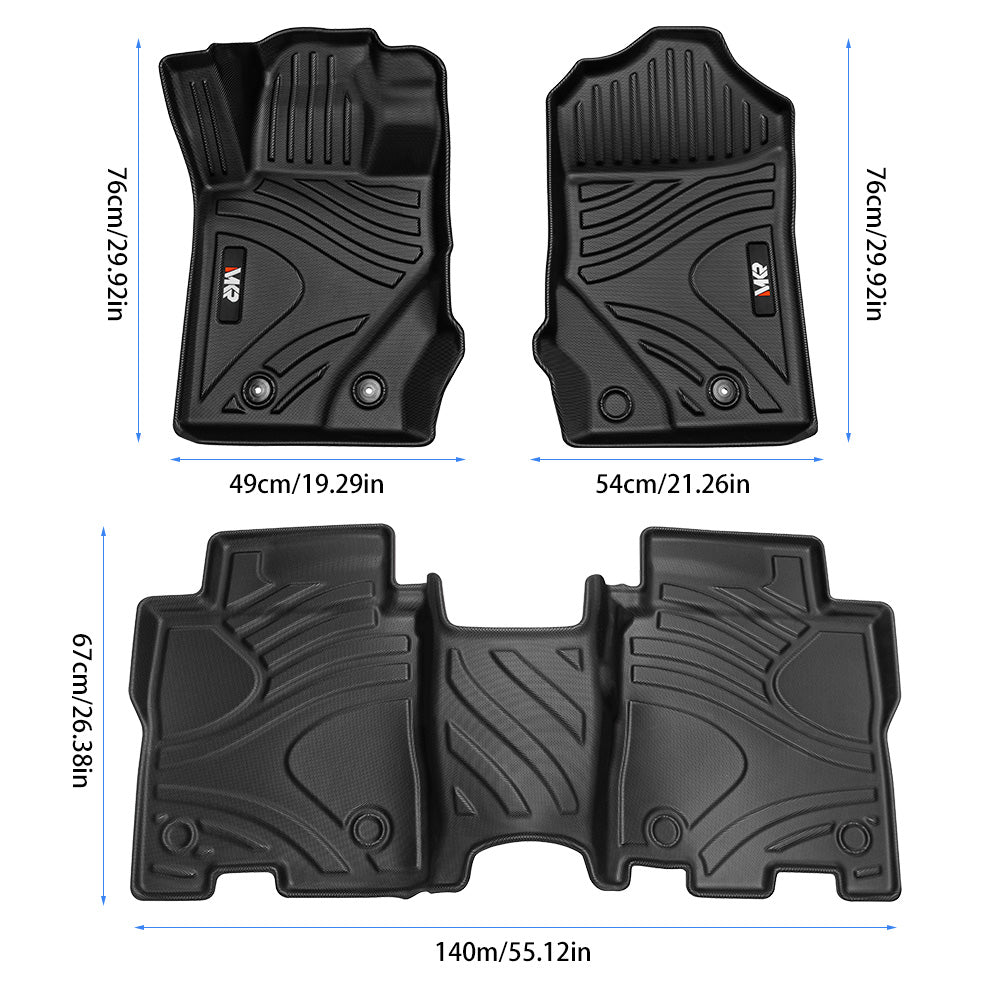 MKR Car Floor Mats For 2021-2024 Ford Bronco 4-Door (Not Fit Bronco Sport)