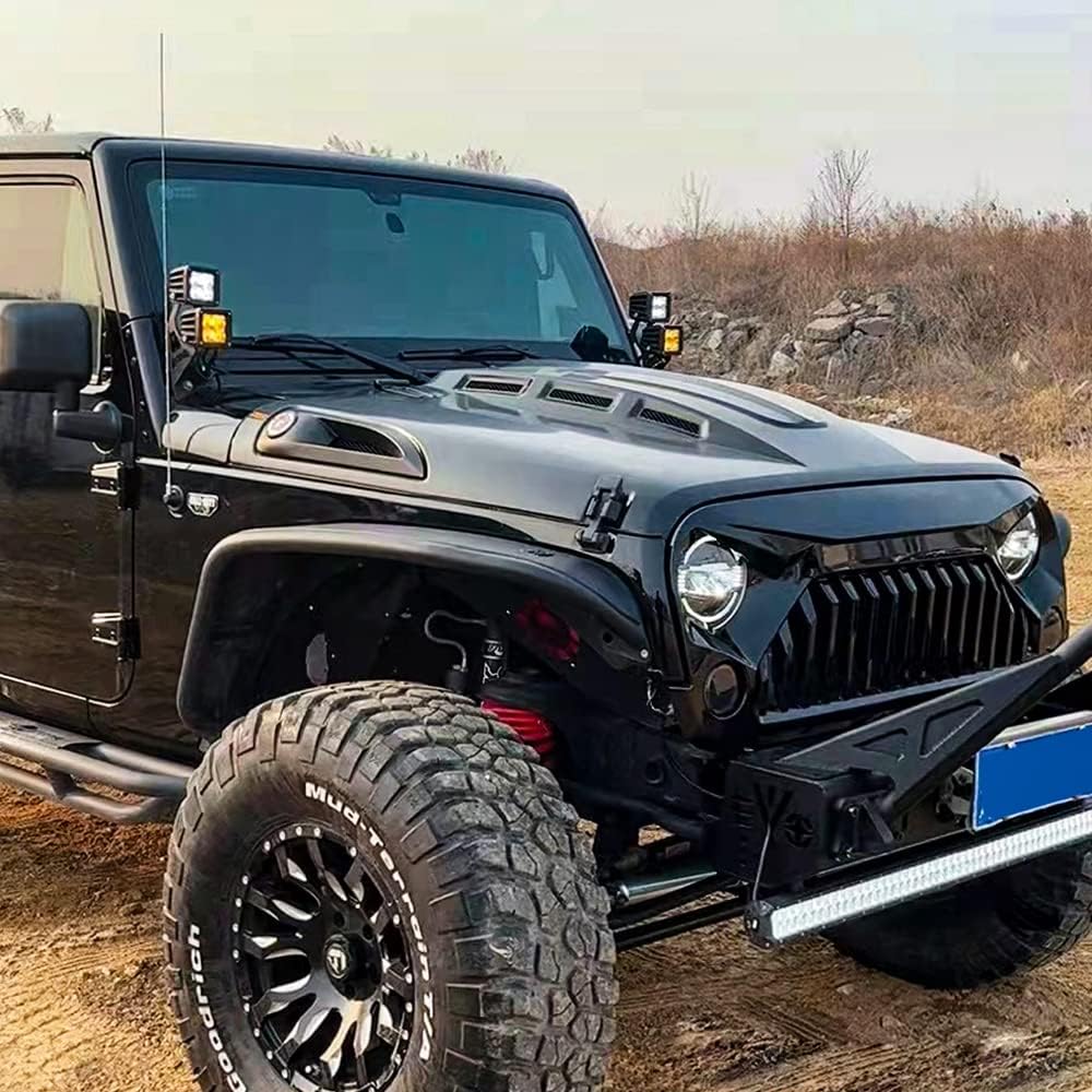 The Avenger Style Replacement Hood Compatible with 2007-2017 Wrangler JK JKU Unlimited Rubicon
