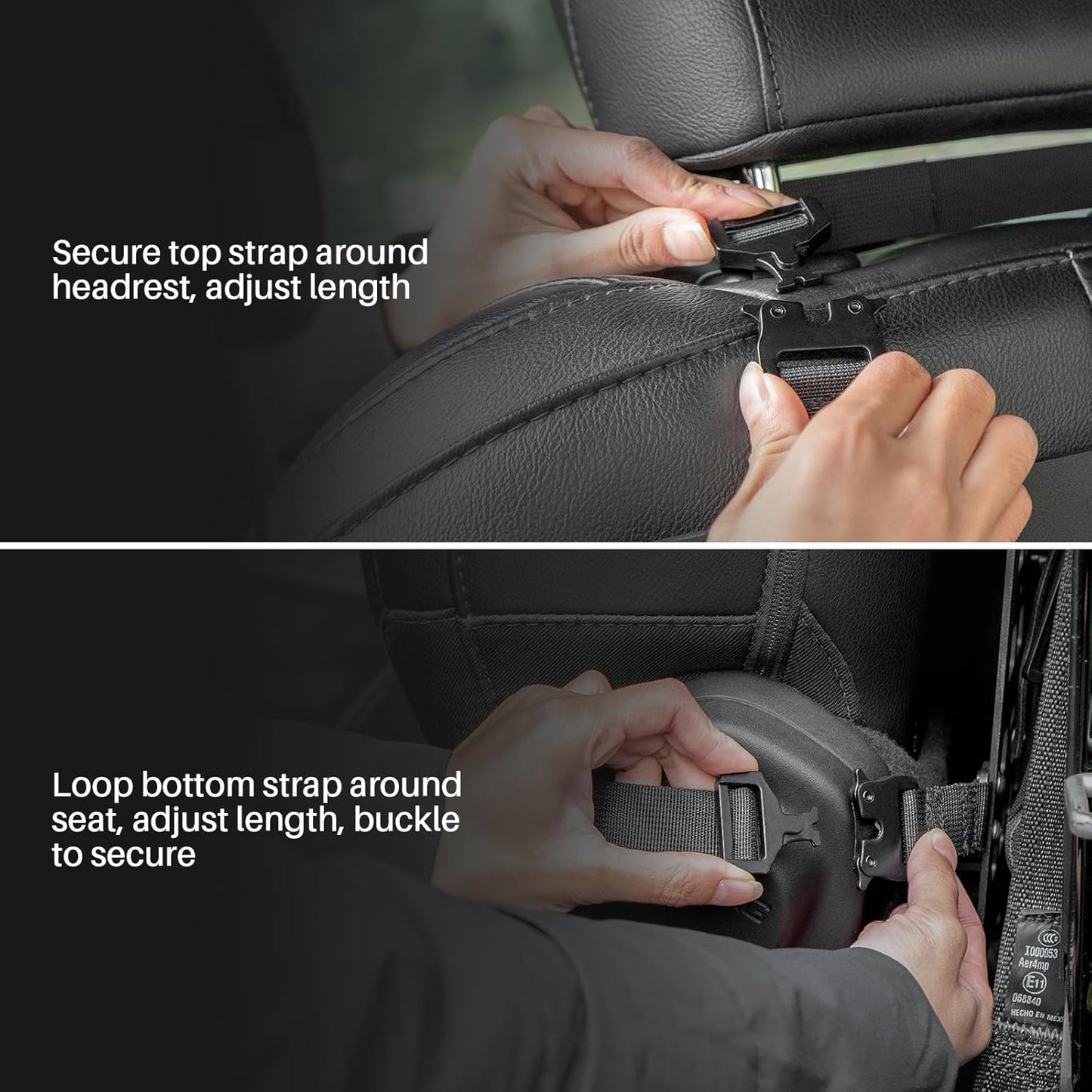 Portable Rigid MOLLE Panel with Handle, Tactical Car Back Seat Organizer, Heavy-Duty Modular Storage Solution for Vehicles, Universal MOLLE Panels for Car and Truck Organization Rack