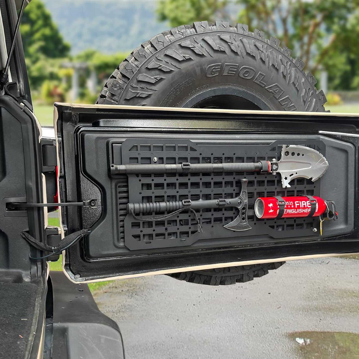 JK&JL Tailgate Tactical Panel for Wrangler Tailgate Tool Kit/JL Organizer Racks Compatible with Jeep Wrangler 2007-2022 JK JKU & 2018-2022 JL JLU (1 PCS,Aluminum Alloy)