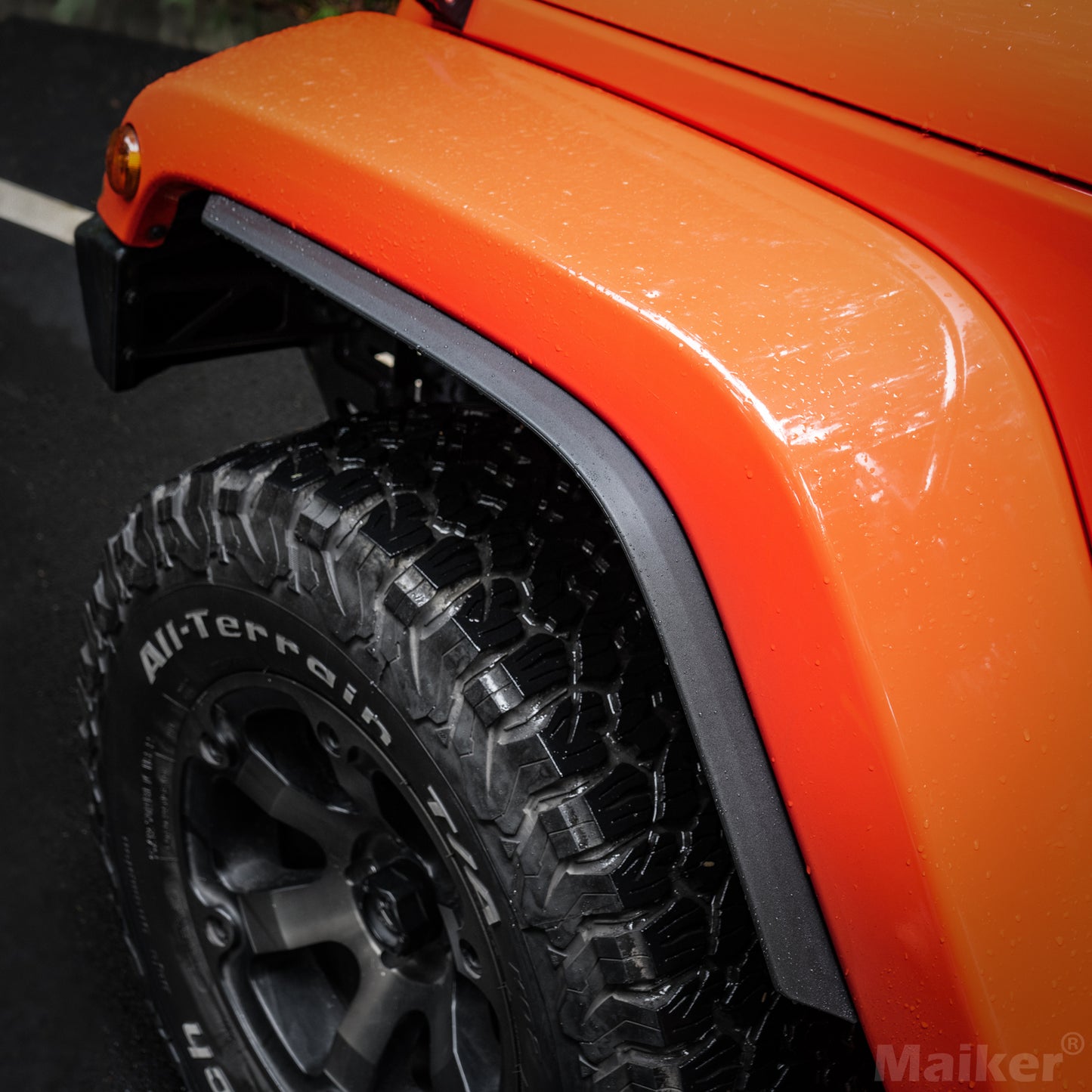 Front & Rear Fender Flares Compatible with 2007-2018 Jeep Wrangler JK JKU, Off-Road Wheel Flares Liner 4 PCS