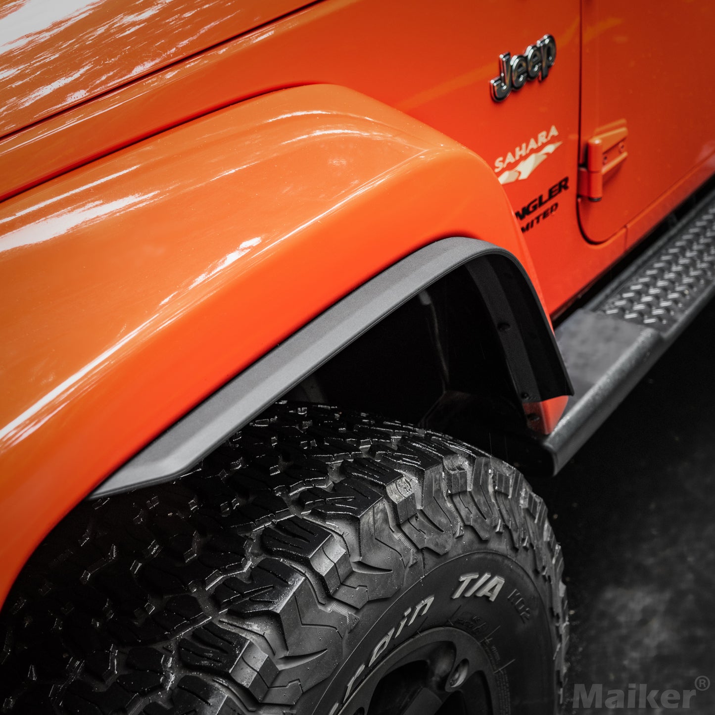 Front & Rear Fender Flares Compatible with 2007-2018 Jeep Wrangler JK JKU, Off-Road Wheel Flares Liner 4 PCS