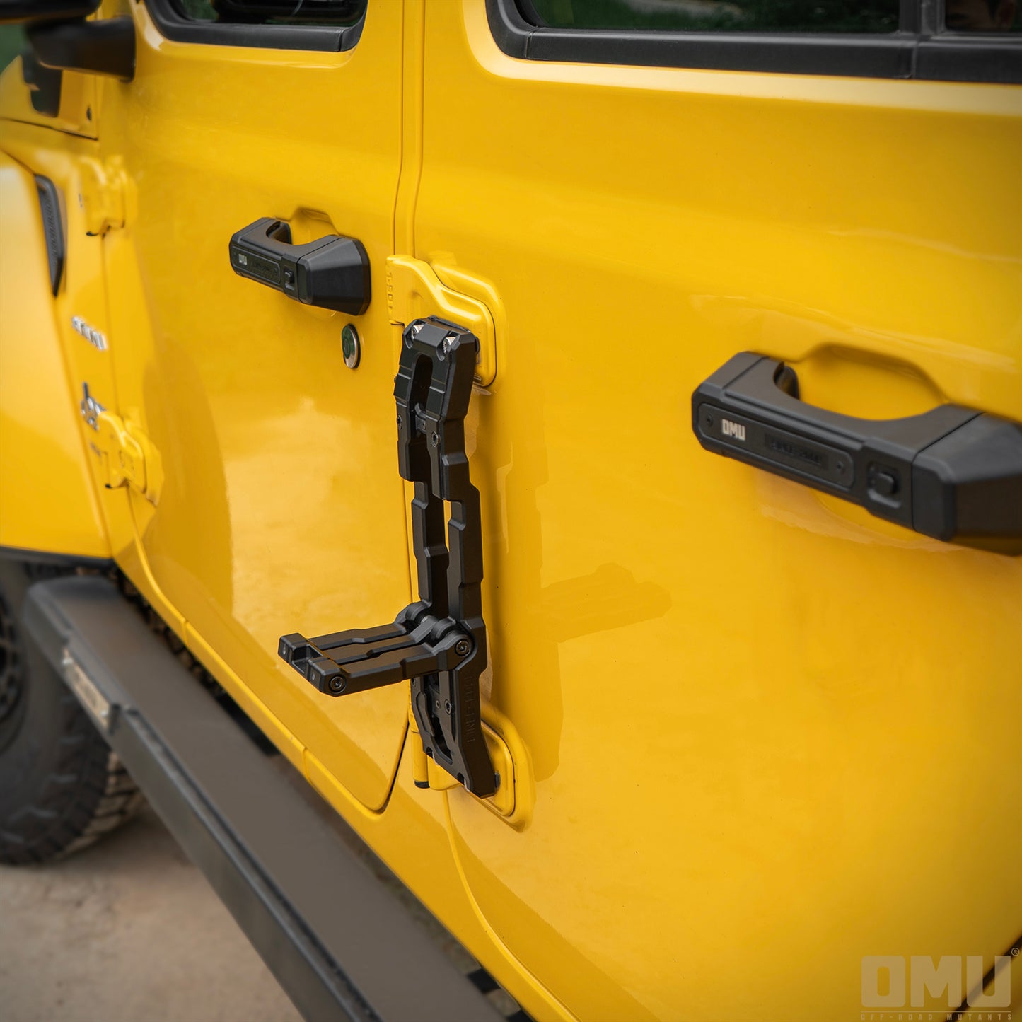 OMU Genesis Series Door Hinge Step Aluminum Folding Foot Pedal for Jeep Wrangler JK JL JT