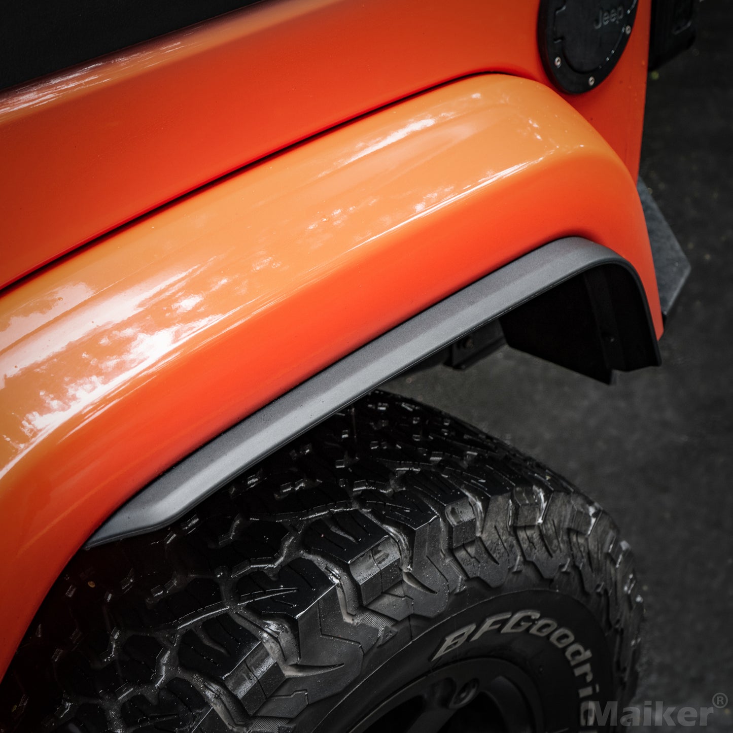 Front & Rear Fender Flares Compatible with 2007-2018 Jeep Wrangler JK JKU, Off-Road Wheel Flares Liner 4 PCS