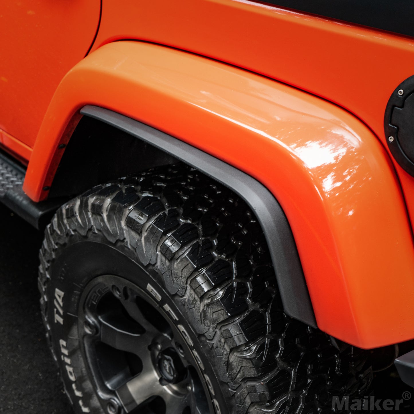 Front & Rear Fender Flares Compatible with 2007-2018 Jeep Wrangler JK JKU, Off-Road Wheel Flares Liner 4 PCS