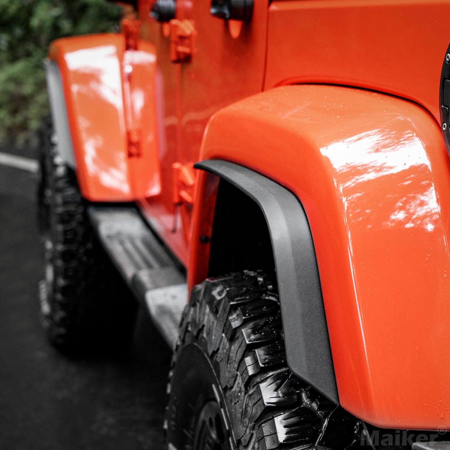 Front & Rear Fender Flares Compatible with 2007-2018 Jeep Wrangler JK JKU, Off-Road Wheel Flares Liner 4 PCS