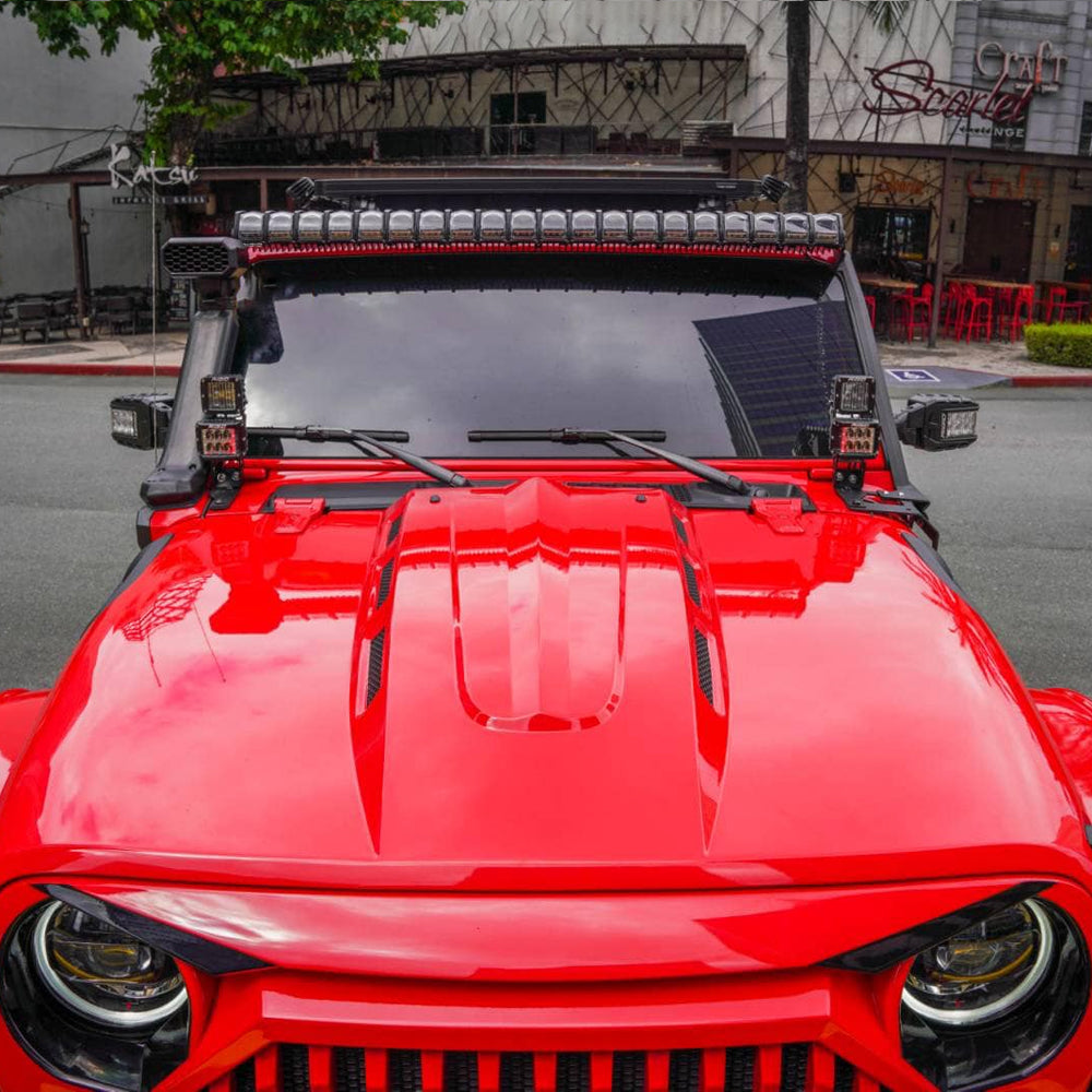 Replacement for Wrangler Hood,The Avenger Style Hood Compatible with 2018+Jeep Wrangler JL JLU&2020-2023 Gladiator JT,Heat Dispersion Hood (Not for Mojave&392 Model)