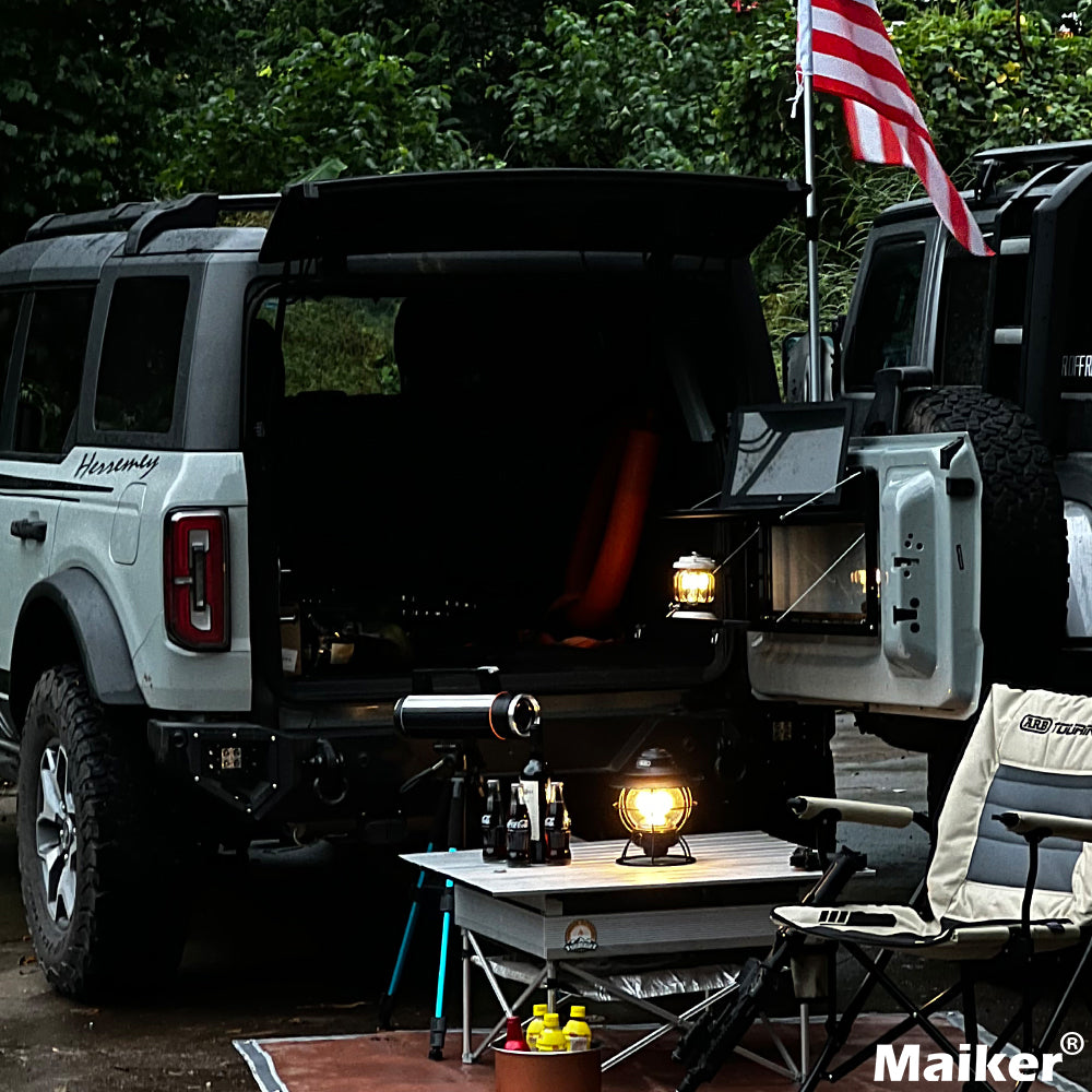 Tailgate Table Rear Foldable Cargo Shelf Aluminum Alloy Storage Shelf MOLLE Panel for Ford Bronco 2021-2024