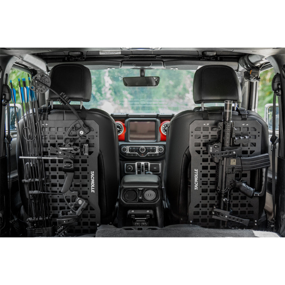 Portable Rigid MOLLE Panel with Handle, Tactical Car Back Seat Organizer, Heavy-Duty Modular Storage Solution for Vehicles, Universal MOLLE Panels for Car and Truck Organization Rack