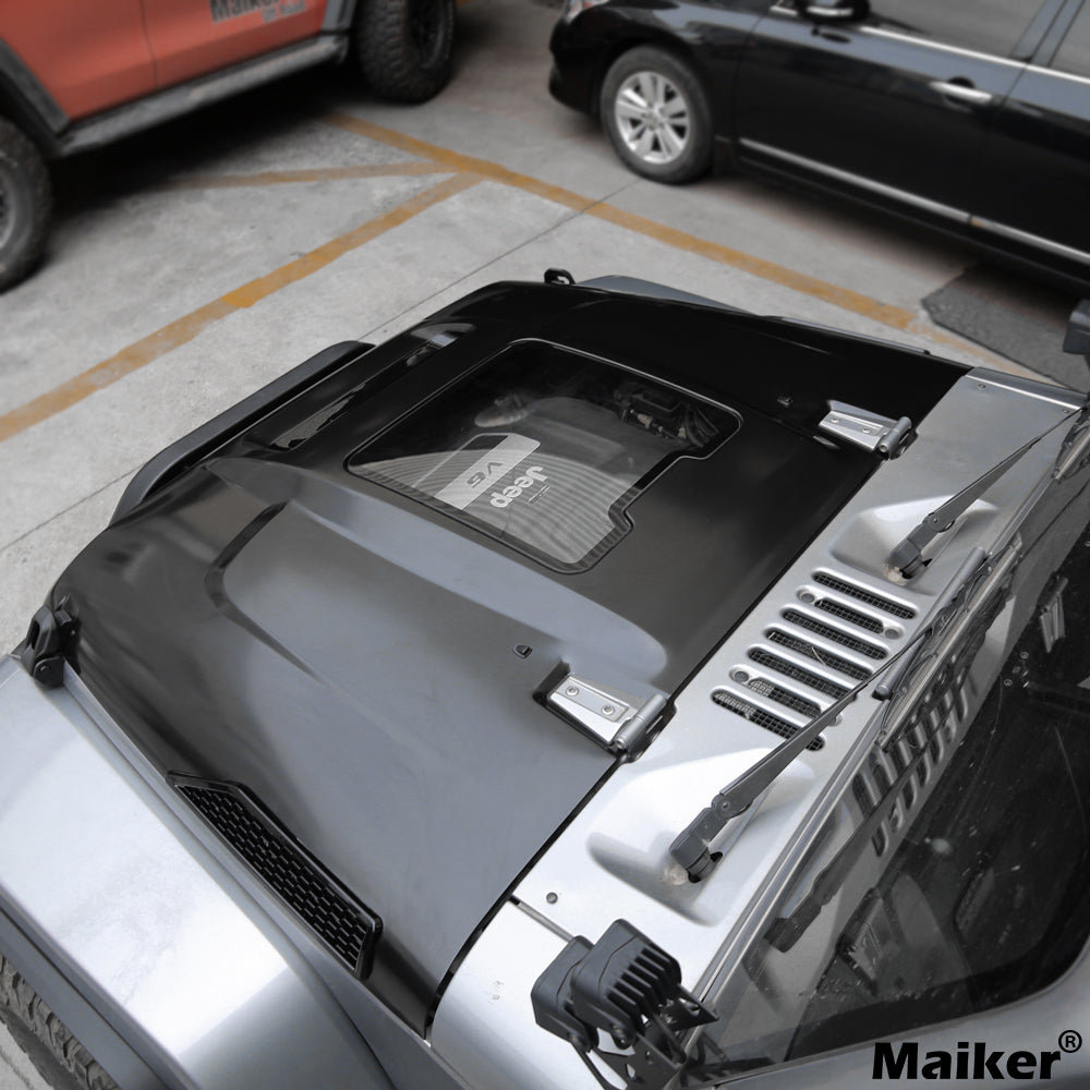 The Replacement Hood for 2007-2017 Jeep Wrangler JK JKU Space Capsule Hood Heat Dispersion Hood
