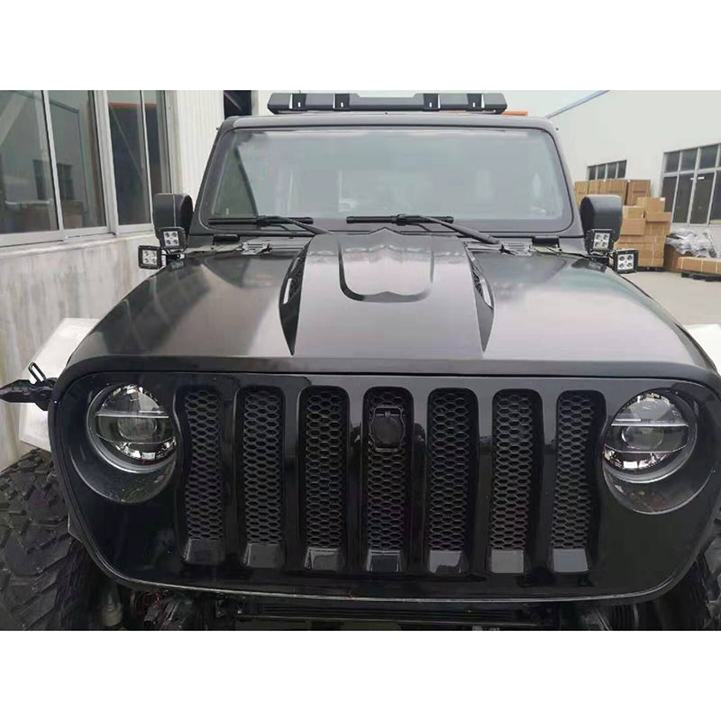 Replacement for Wrangler Hood,The Avenger Style Hood Compatible with 2018+Jeep Wrangler JL JLU&2020-2023 Gladiator JT,Heat Dispersion Hood (Not for Mojave&392 Model)