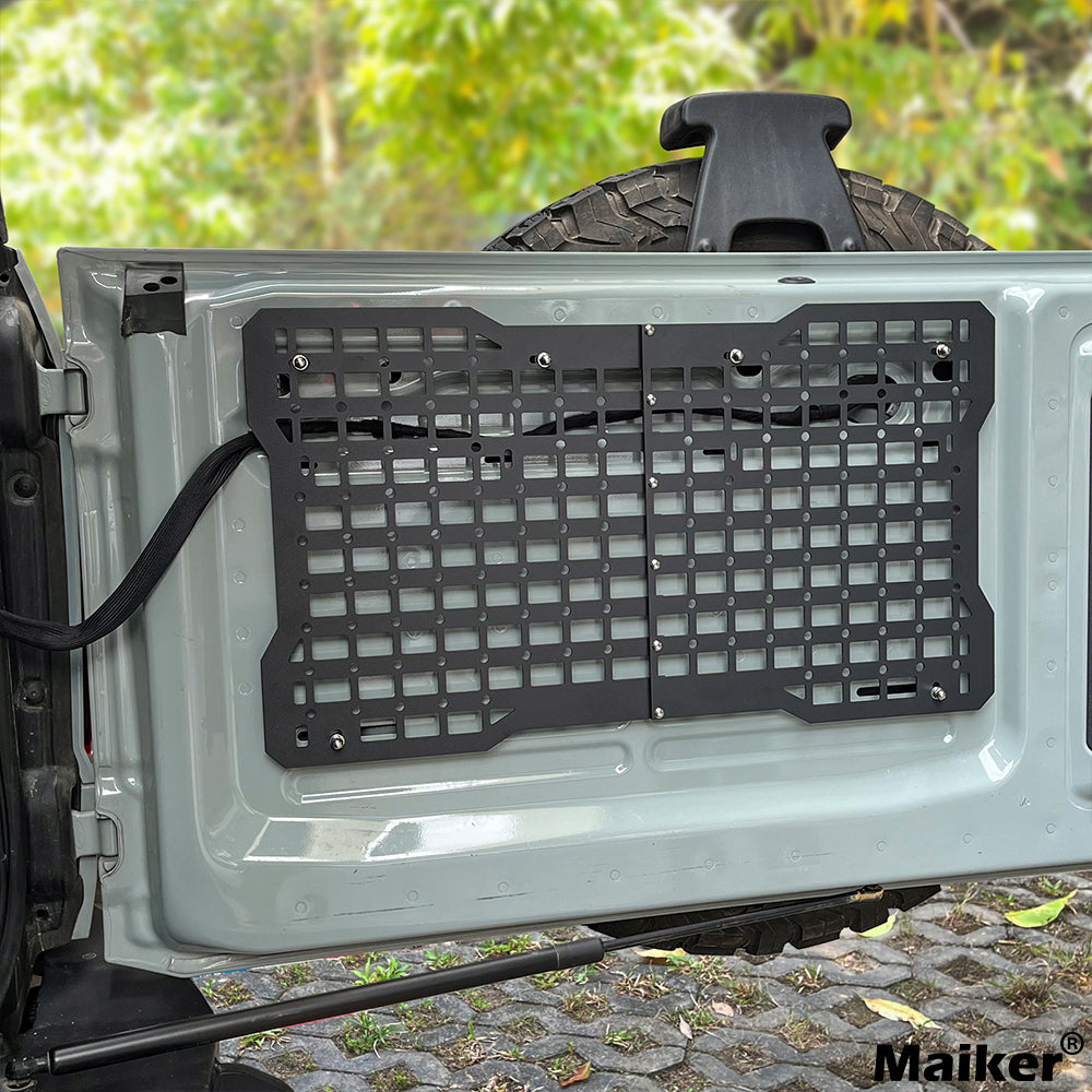 OFF ROAD Tailgate Storage Panel Tailgate Molle Panel Steel Cargo Shelf Storage Luggage Holder Carrier for Ford Bronco Accessories 2021 2022 2023 2/4 Doors