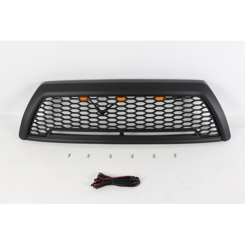 Black Front Grille Fits For Toyota 4 Runner 2006-2009 Honeycomb Grill with Light