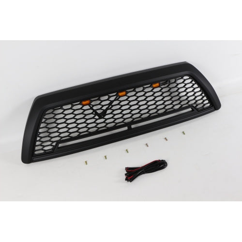 Black Front Grille Fits For Toyota 4 Runner 2006-2009 Honeycomb Grill with Light
