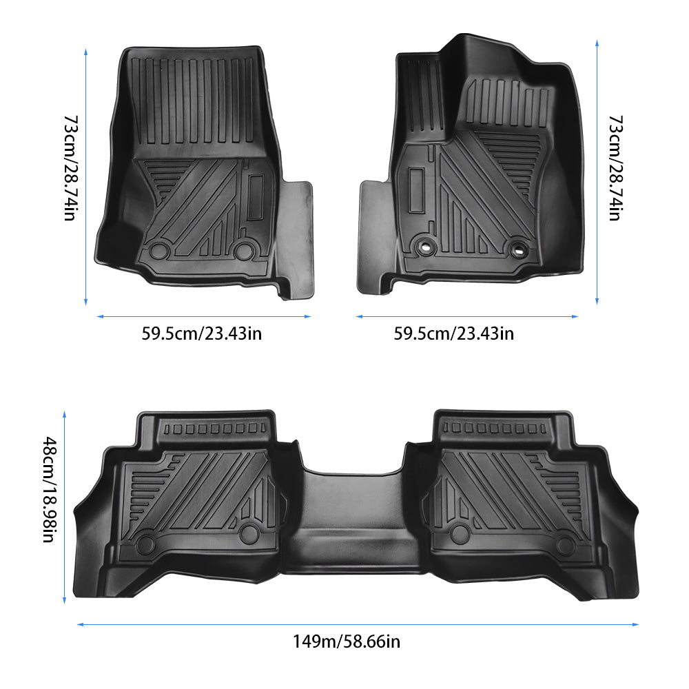 MKR Car Floor Mats For 2024 Toyota Tacoma Double Cab (Not fit Hybrid)