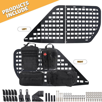 Rear Window Storage Panel System with 4 Bags & 10 Fastening Tape