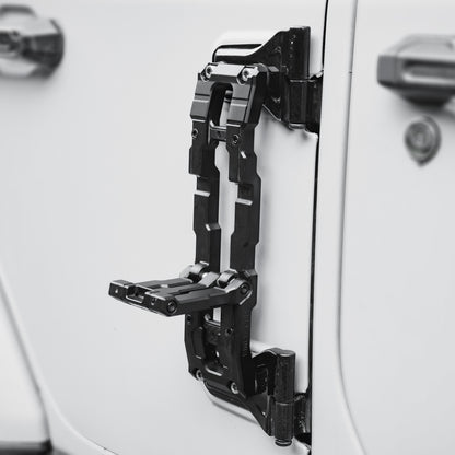 OMU  Genesis Series Door Hinge Step Aluminum Folding Foot Pedal for Jeep Wrangler JK JL JT