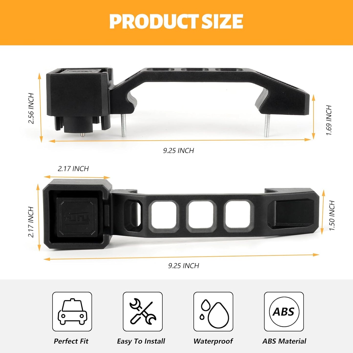 Black Door Handles Kit and Tailgate Handle Compatible with 2007-2018 Jeep Wrangler JK JKU 5PCS (No Pressing)