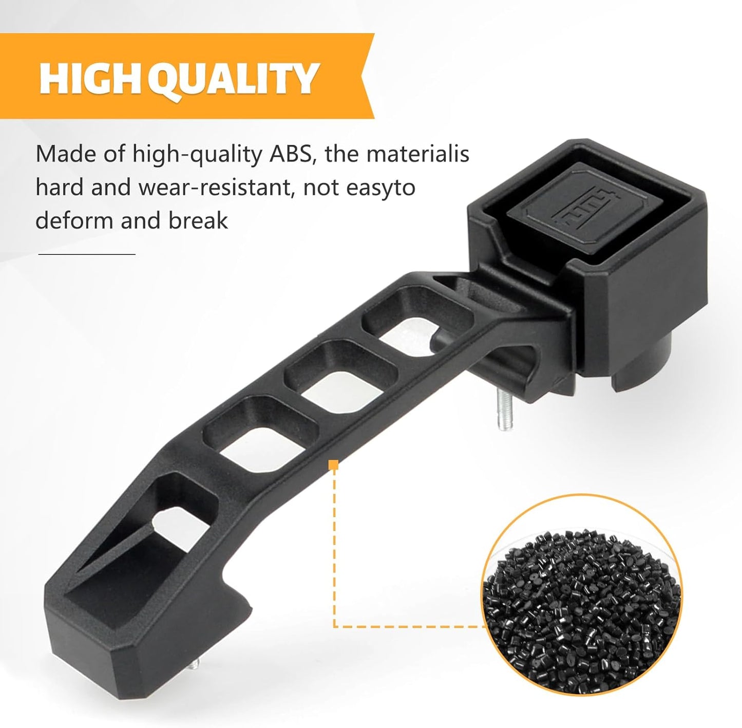 Black Door Handles Kit and Tailgate Handle Compatible with 2007-2018 Jeep Wrangler JK JKU 5PCS (No Pressing)