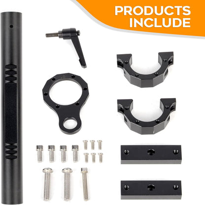 Antenna Mount & Tailgate Hinge Mount Single Flag Compatible with Ford Bronco 2021 2022, Aluminum, No Drilling(Black)