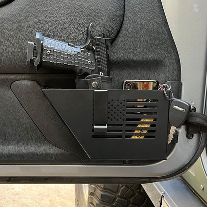 [$0.1]Jeep Wrangler JK Front Door Organizer (2007-2018) - 2PC Five Star Logo