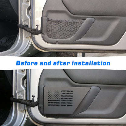 [$0.1]Jeep Wrangler JK Front Door Organizer (2007-2018) - 2PC Five Star Logo