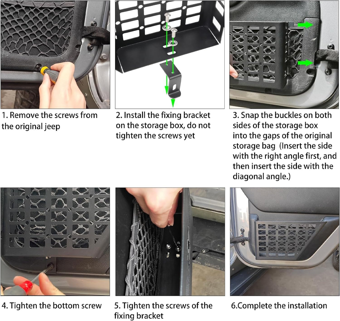 [$0.1]Jeep Wrangler JK(2007-2018) 2/4 Door-Rear Door Organizer Tray Door Storage Box
