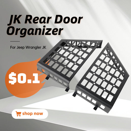 [$0.1]Jeep Wrangler JK(2007-2018) 2/4 Door-Rear Door Organizer Tray Door Storage Box