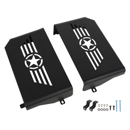 [$0.1]Jeep Wrangler JL/Gladiator JT/4XE(2018-2024) Front Door Organizer  - 2PC Five Star Logo