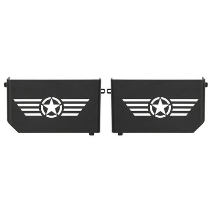 [$0.1]Jeep Wrangler JL/Gladiator JT/4XE(2018-2024) Front Door Organizer  - 2PC Five Star Logo