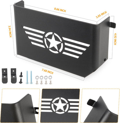 [$0.1]Jeep Wrangler JL/Gladiator JT/4XE(2018-2024) Front Door Organizer  - 2PC Five Star Logo